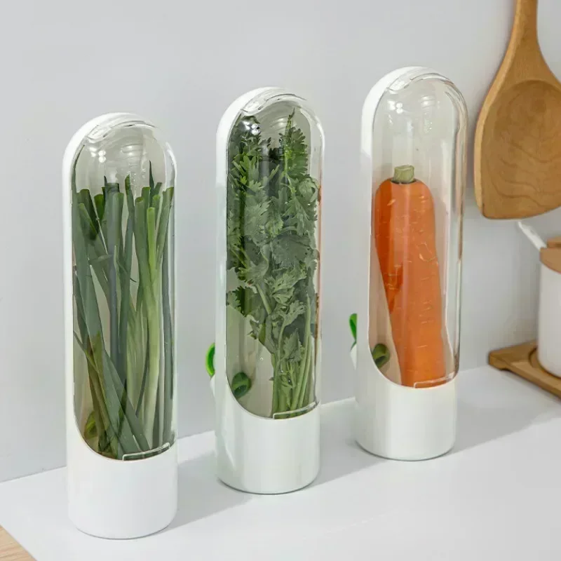 Refrigerator Herb Crisper Saver Pod Container Vegetable Preserving Bottle Keep Mint/Herb/Cilantro/Parsley/Asparagus Fresh Home 5