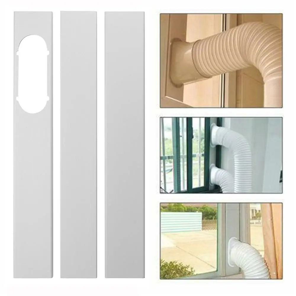 Air Conditioner Accessories Newest Portable Window Kit Slide Plate Adjustable Adaptor Wind Shield Exhaust Hose Tube Connector Air Conditioner Accessories
