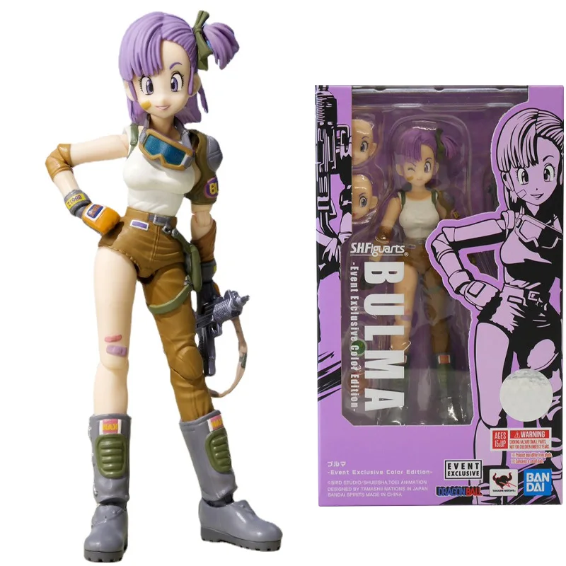 

In Stock Original BANDAI SPIRITS S.H.Figuarts SHF Bulma DRAGON BALL Event Exclusive Color Edition 13.5CM Action Figure Toys Gift