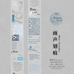 Retro Translucent Writable Journal Tape - Aesthetic Adhesive Decor (F)