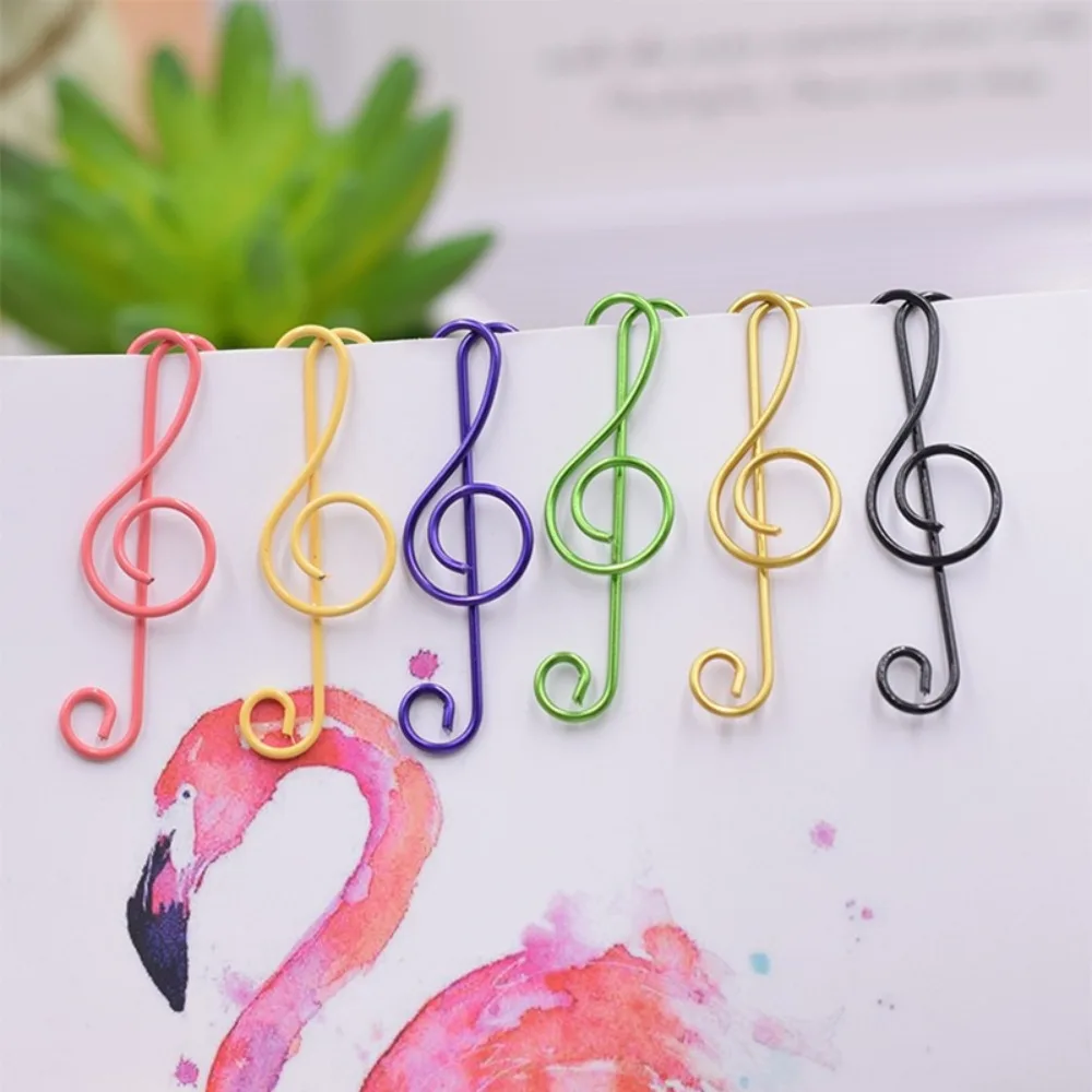 

20PCS/Set Metal Music Shape Paper Clips Durable Music Note Music Note Metal Paper Clips Creative Cute