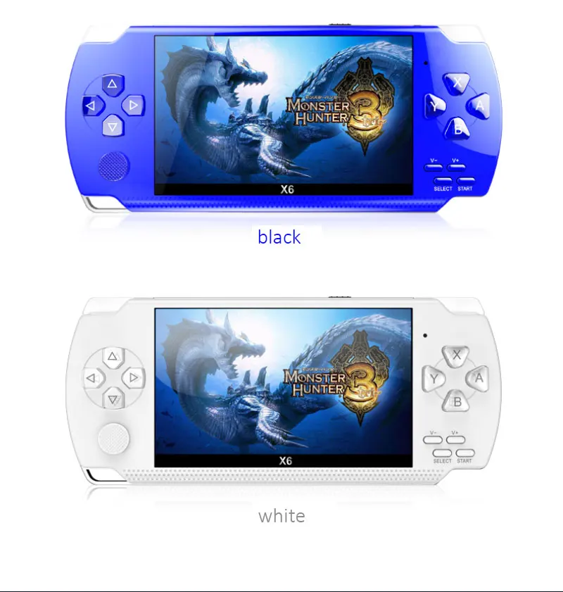 X6 Retro Video Game Console Portable Big Screen Handheld Build In 1500 Games Simulators Classic Mp3/mp4/Ebook TV Out Game Player
