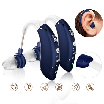Cuffie auricolari personali, con amplificazione del suono, accessori completi, piccole e portatili, comode per l'uso a due orecchie.
