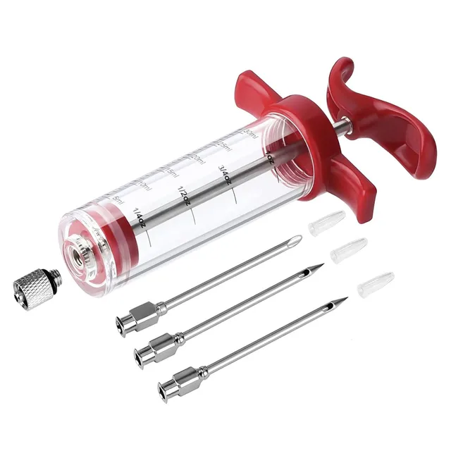 กระบอกฉีดเนื้อสำหรับทำอาหารและครัว ใช้สำหรับของเหลวร้อน วัสดุเกรดอาหาร เหมาะสำหรับเทศกาลวันขอบคุณพระเจ้าและคริสต์มาส 1