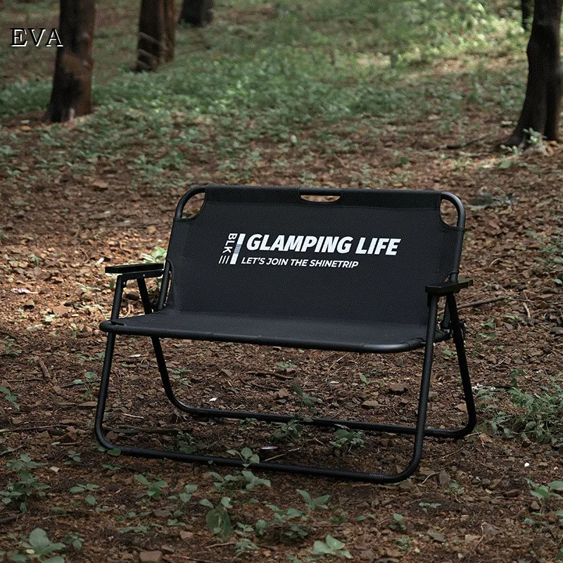 Double-Layer Folding Camping Chair, Oxford Cloth, Aluminum Chair, Portable Body, Leisure Outdoor Furniture, Tourist