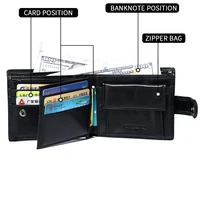 Designer Men's Wallet with Coin Pocket Genuine Leather Wallet Short Style First Layer Cowhide Handbag Horizontal Coin Purse 2