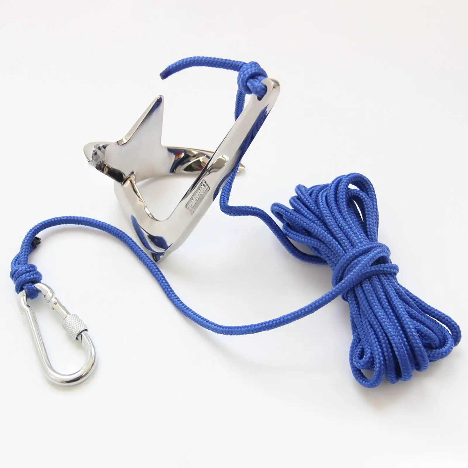 Bruce Style Boat Anchor Versatile Marine Accessories Polished with 5M Rope Fit for Kayak Boat Yacht Canoes Claw Anchor boat folding anchor
