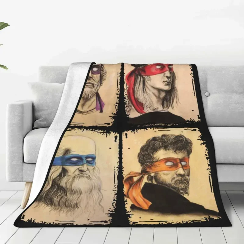 Scienza Tartarughe Mutant Ninja Coperta Flanella Primavera/Autunno Multi-Funzione Coperta Per La Casa Divano Biancheria Da Letto Getta