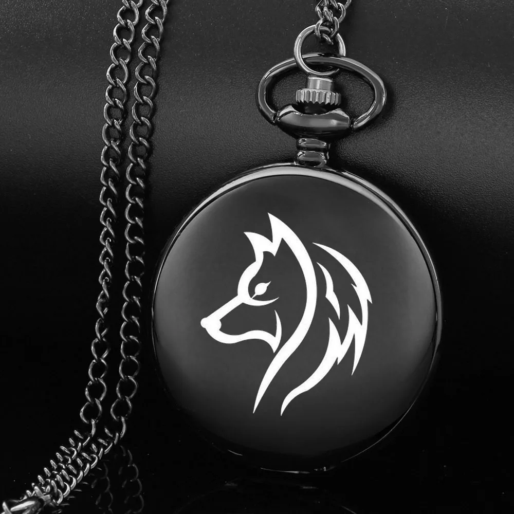 Классические кварцевые карманные часы в ретро стиле с лисьим рисунком для женщин и мужчин, карманные часы с подвесками и арабскими цифрами, часы на шею