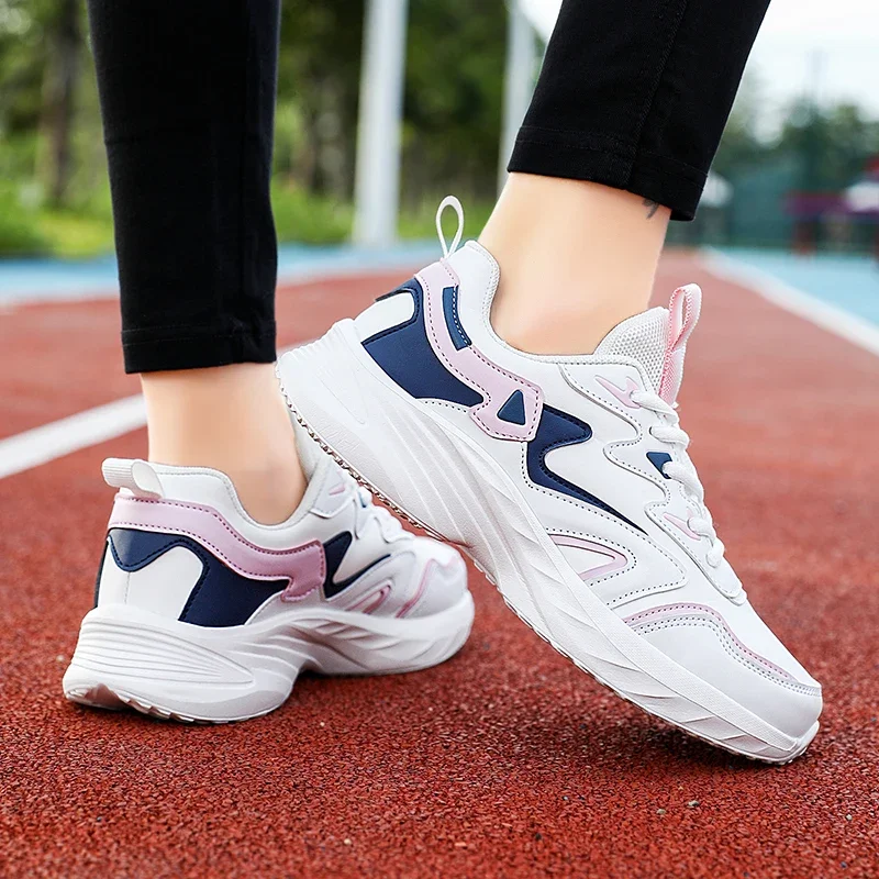 Brand Sport Shoes Woman PU Leather Waterproof Casual Shoes Sneakers Outdoor Sports Shoe Women Students Size41 womens sneakers