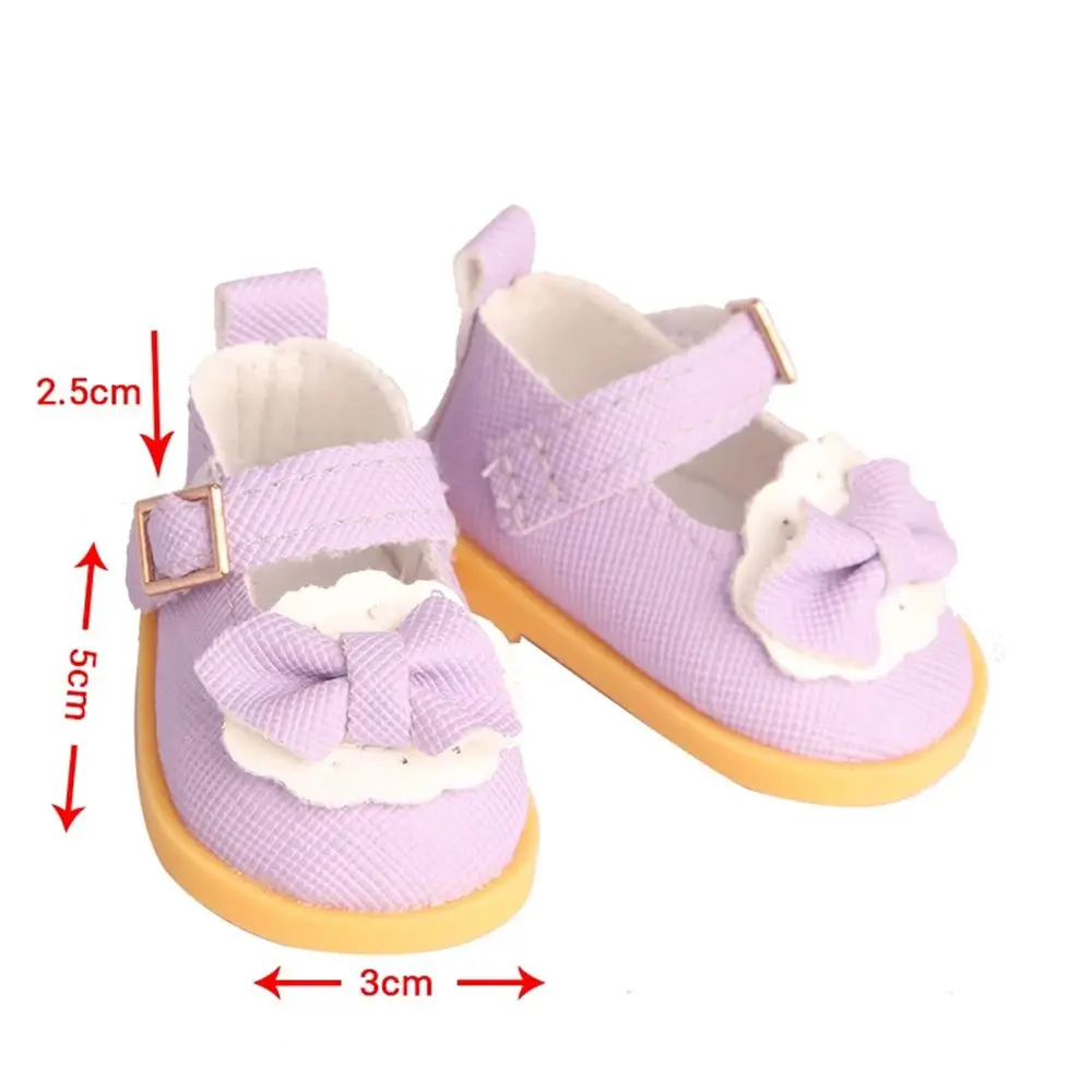 Nministériels d en cuir PU beurre pour mini chaussures pour enfants, accessoires de poupées, bottes de bricolage, jouet pour enfants, 14 po