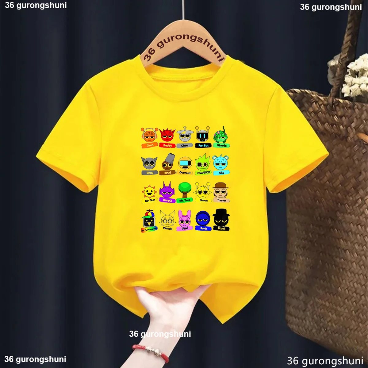 Just A Guy Who Likes Sprunki Boy Graphic Print Sprunki Kids T-Shirt Fashion Trend Boy Tshirt Summer Boys/Girls Universal Clothes 2