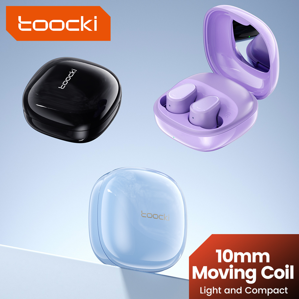 Toocki Bluetooth 5.3 Earphone Wireless HiFi In-ear Headphones Touch Control With Mic Earbuds Sports  Noise Reduction Headsets