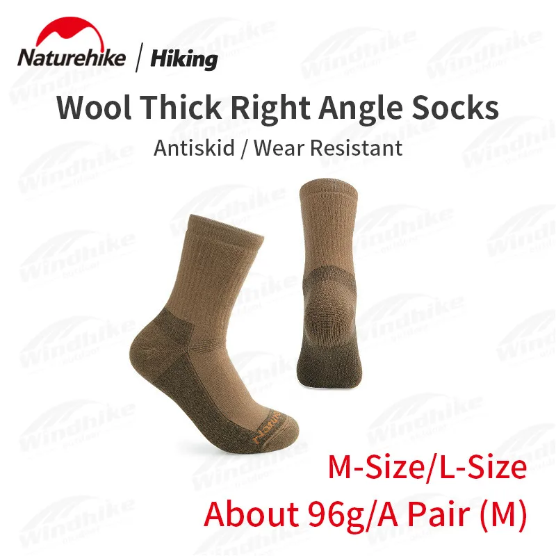 Mens Socks Naturehike Thickened Merino Wool Socks Men Women Keep Warm Fashion Leisure Sports Hiking High Socks Non Slip Breathable