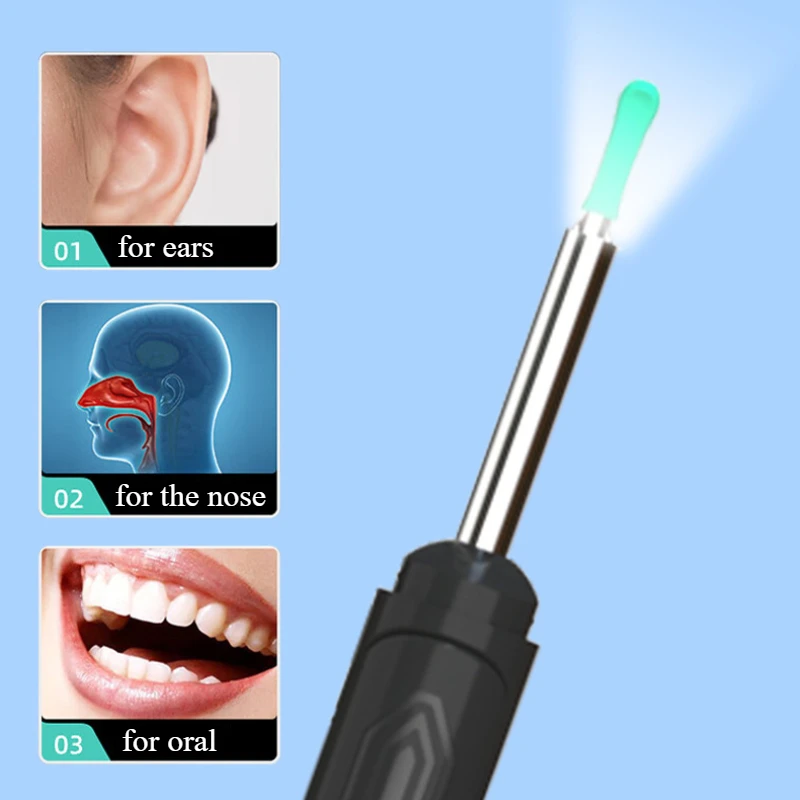 Ear Cleaner with camera Set Ear Sticks Otoscope USB C Charging Endoscope Wax Removal Tool Earpick MIni Camera Ear Cleaning Set