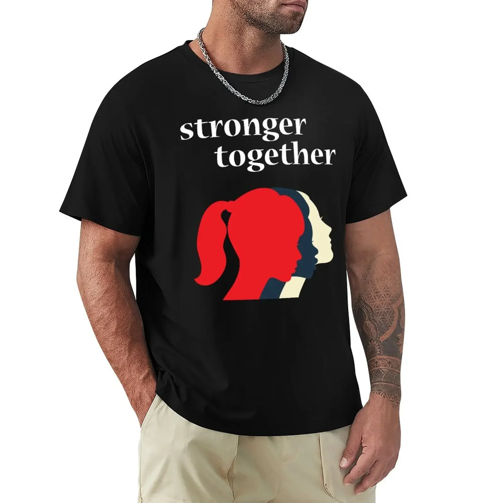 

Stronger Together Feminist T-Shirt Short sleeve tee Aesthetic clothing tops designer t shirt men