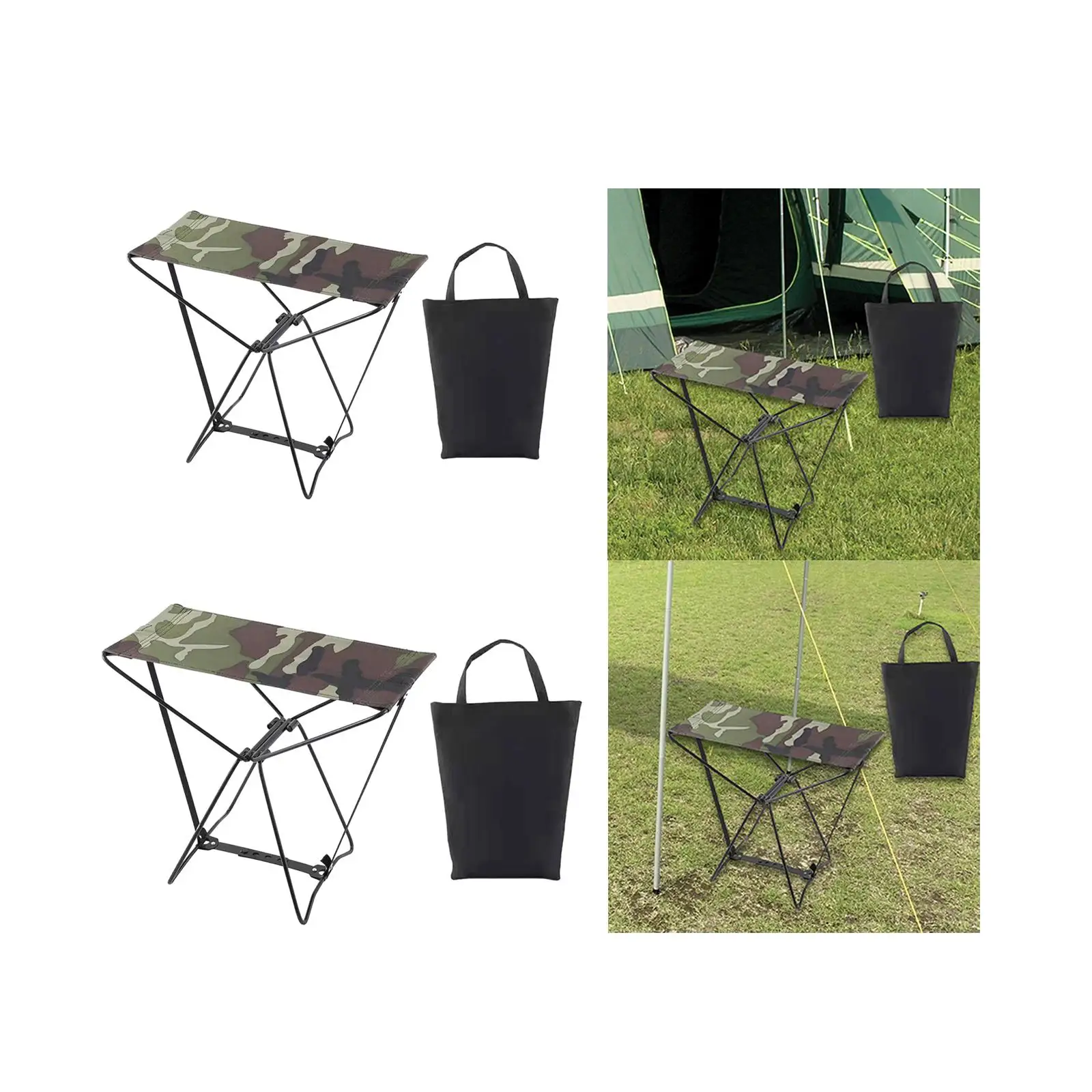 Folding Camping Stool Camp Stool Furniture Compact Outside Camping Chair Collapsible Stool for Backyard Beach Yard Picnic