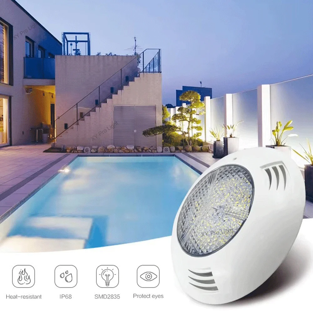45W 35W RGB LED 수영장 조명 12W IP68 방수 야외 AC/DC12V 18W 25W 수중 조명 연못 LED 수영장 조명 스포트라이트
