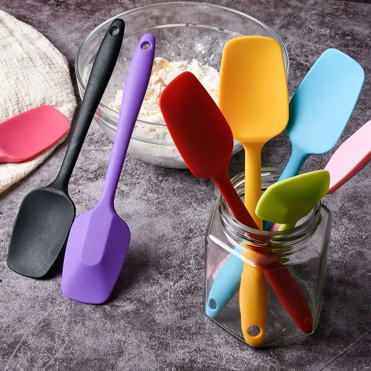 1PCSilicone Cream Baking Scraper Thicken Cake Spatula Mixing Batter