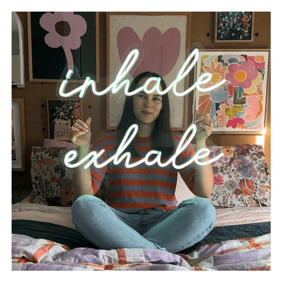 

CHUANGQI Inhale-exhale Neon Light Sign Better Wall Decoration 45x30cm Wedding Birthday And Engagement Gifts