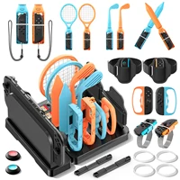 For Switch 1/2 Sports Accessories Bundle with Organizer Station Compatible with N-Switch Console - Family Sports Games Pack Kit