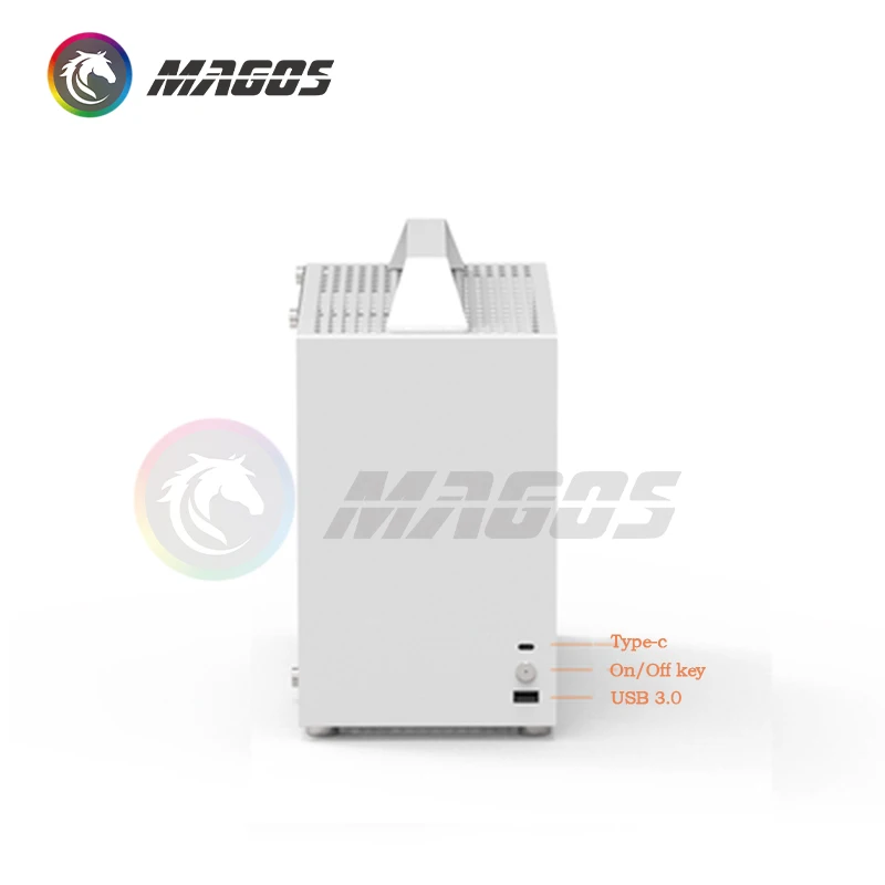 ITX Portable Side Transparent Desktop Computer SFX Power Supply Mini All Aluminum Chassis