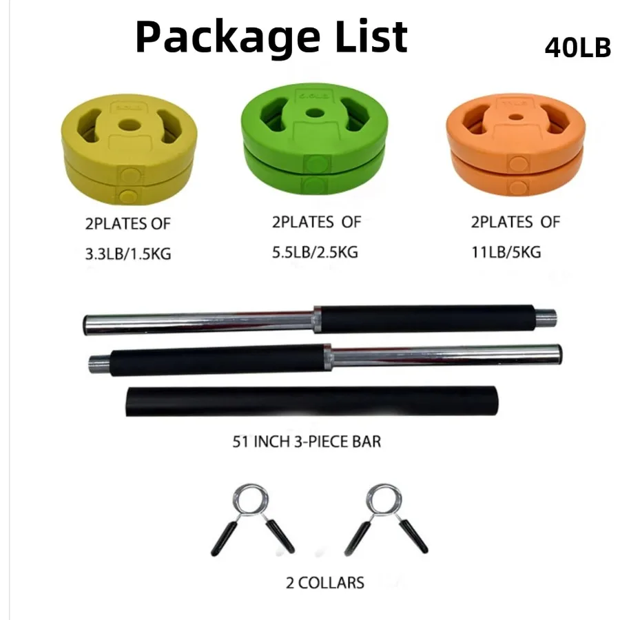 Adjustable Barbell Weight Set, Adjustable Free Weights for Home and Gym Workout