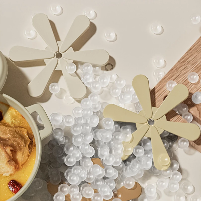 4pcs Silicone Mat Dishes Tree Design Trivet Set Coaster for Teapot Hot Pots Stand Insulation Pad Placemats Dining Table Gift