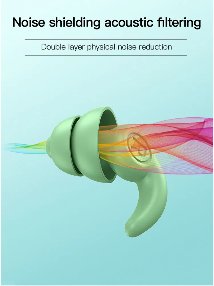 Bouchons D'Oreilles Réutilisables En Silicone Souple Pour La Natation, Les Voyages, Les Concerts