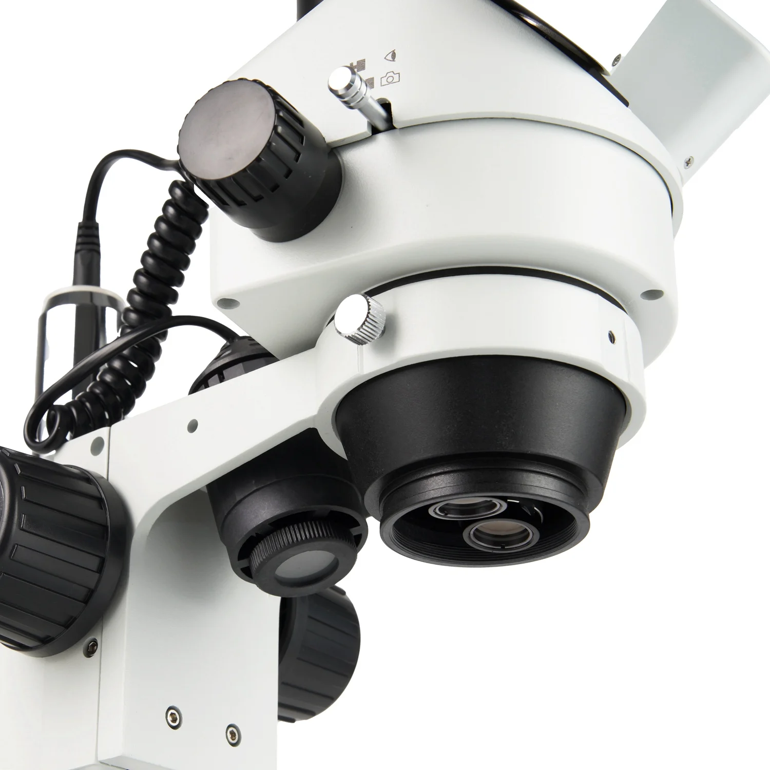 AmScope SM-2 시리즈 삼안 실체 현미경(기둥형 스탠드, 이중 할로겐 조명 포함)