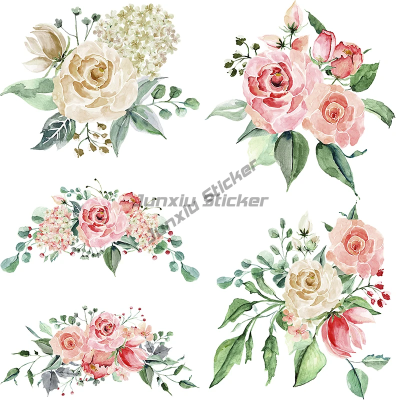 

Painted colorful flower Wall Stickers Baby Room Decoration Bedroom Decor Wall Decals for bathroom car Exterior
