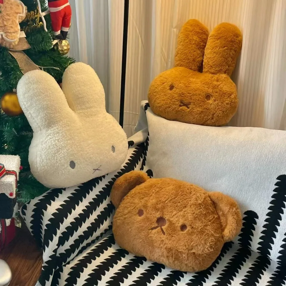 Kawaii Miffy Niedliche Raumdekoration, Puppenornamente, Kissen, bequem, weich, zum Schlafen auf dem Bett, Sofakissen, Geschenkspielzeug für Mädchen