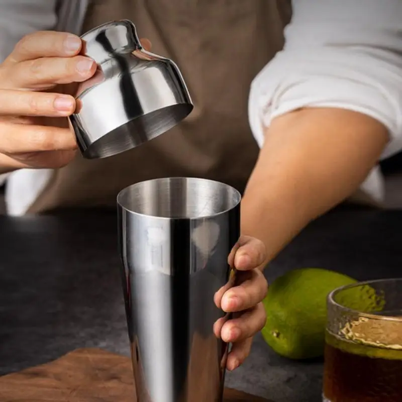 700ML Stainless Steel French Two-stage Shaker for Bartender Drink Party Bar Tools Cocktail Shaker Mixer Wine Martini Boston
