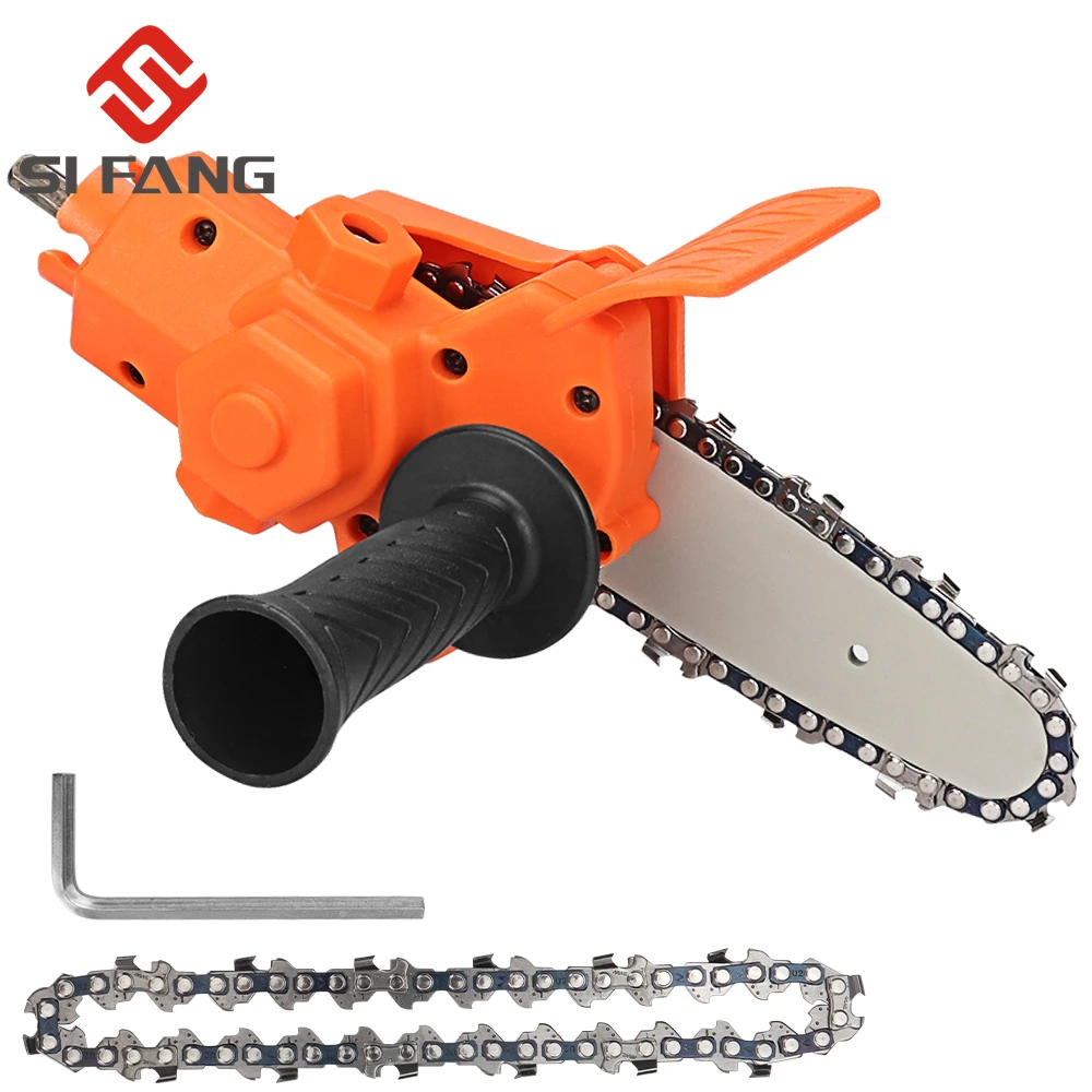 

4 Inch Electric Drill Modified To Electric Chainsaw Tool Attachment Chainsaws Accessory Woodworking Tool