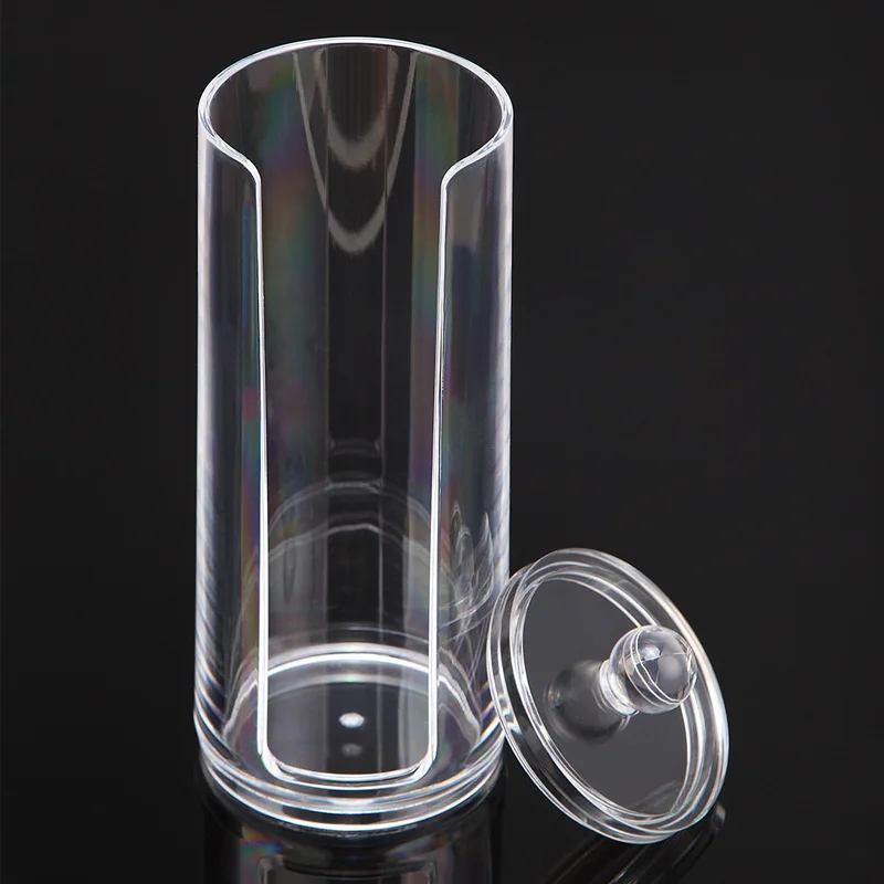 Cosmetic Storage Box Container Jars Transparent Acrylic Makeup Organizer Case Make Up Tools Cotton Pad Qtip Holder Large 4