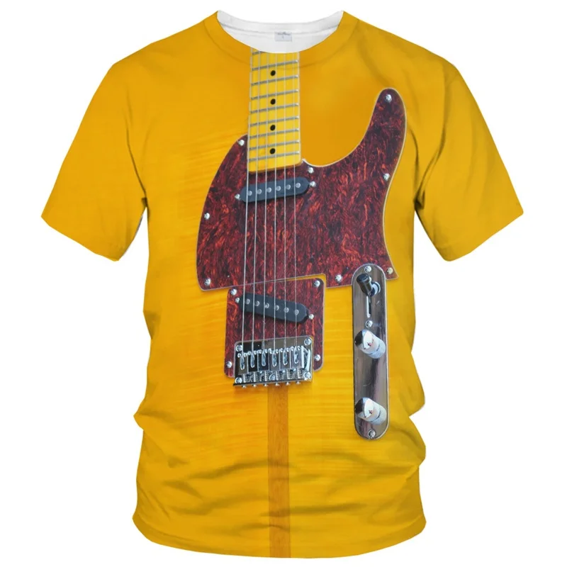 

Music Guitar Art T-shirt Men 3d Print Graphics Fashion Short Sleeves Comfortable Top T Shirt For Men Clothing Tee Streetwear