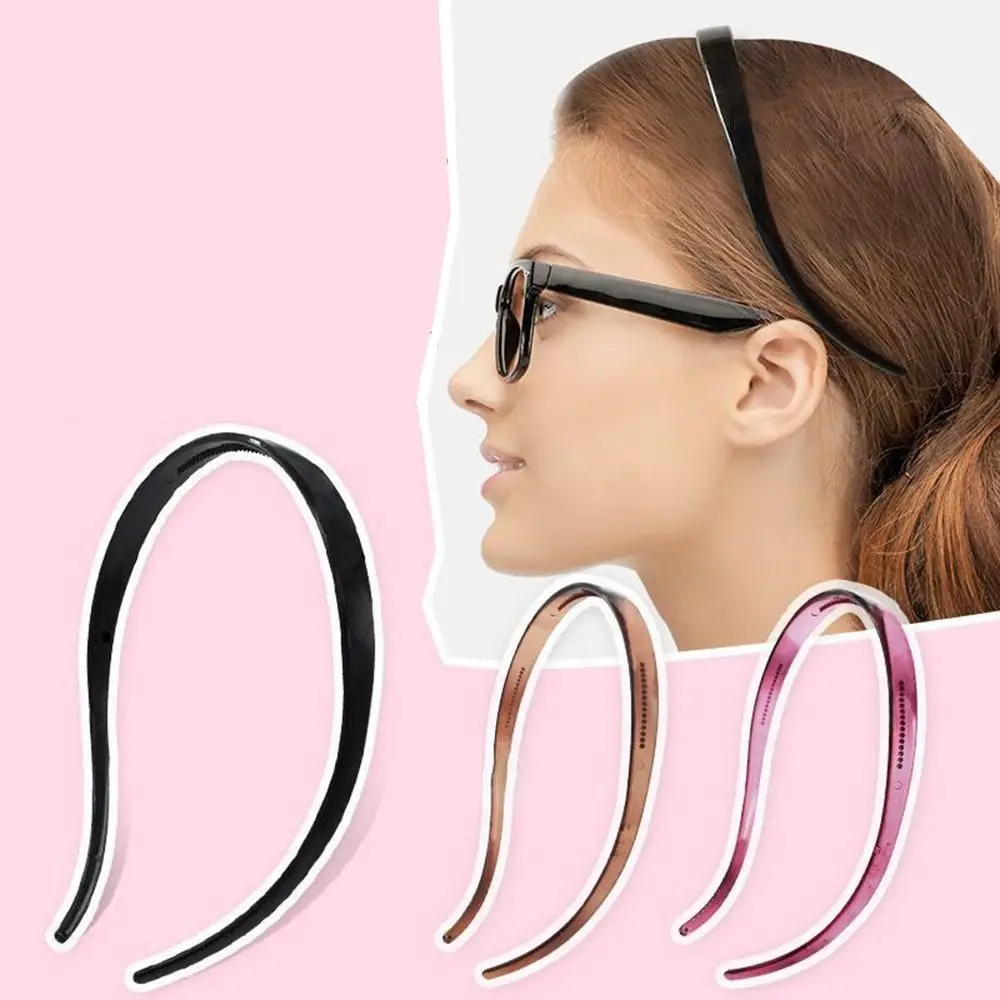 

Non-slip Hair Hoop Fashion Hair Accessories Outdoor Sports Teeth Head Bands Solid Color With Teeth Hair Comb Women Girls