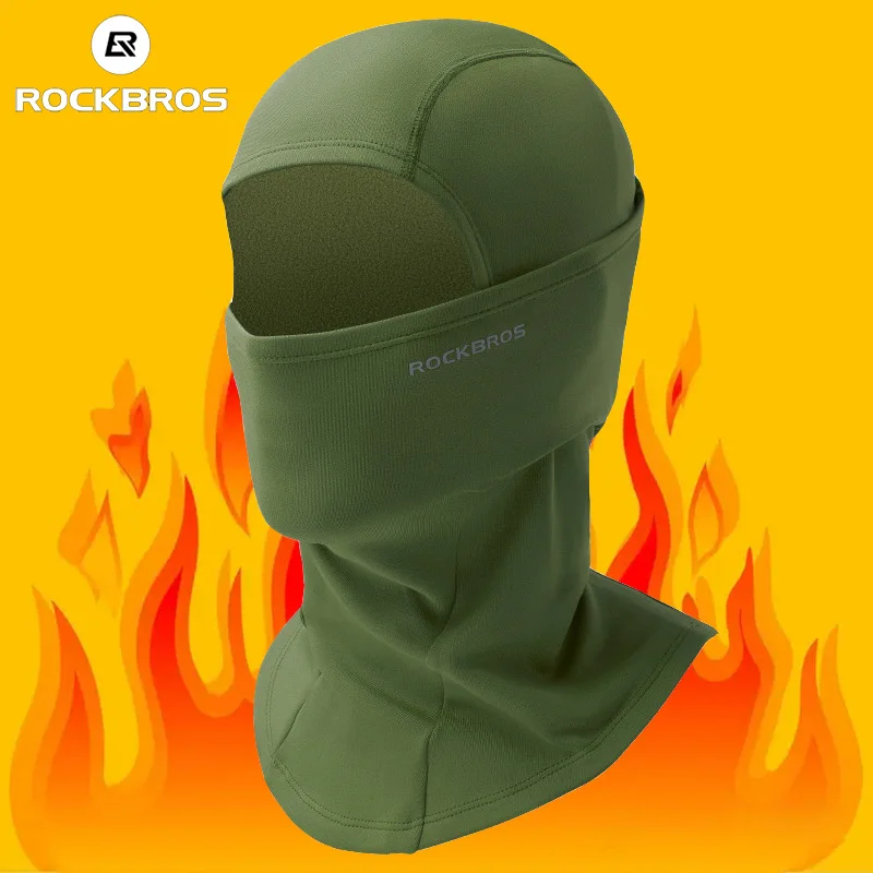 ROCKBROS Winter Cycling Mask Fleece Full Face Bicycle Motorcycle Riding Balaclava Fishing Skiing Cap Cold Protection Headgear