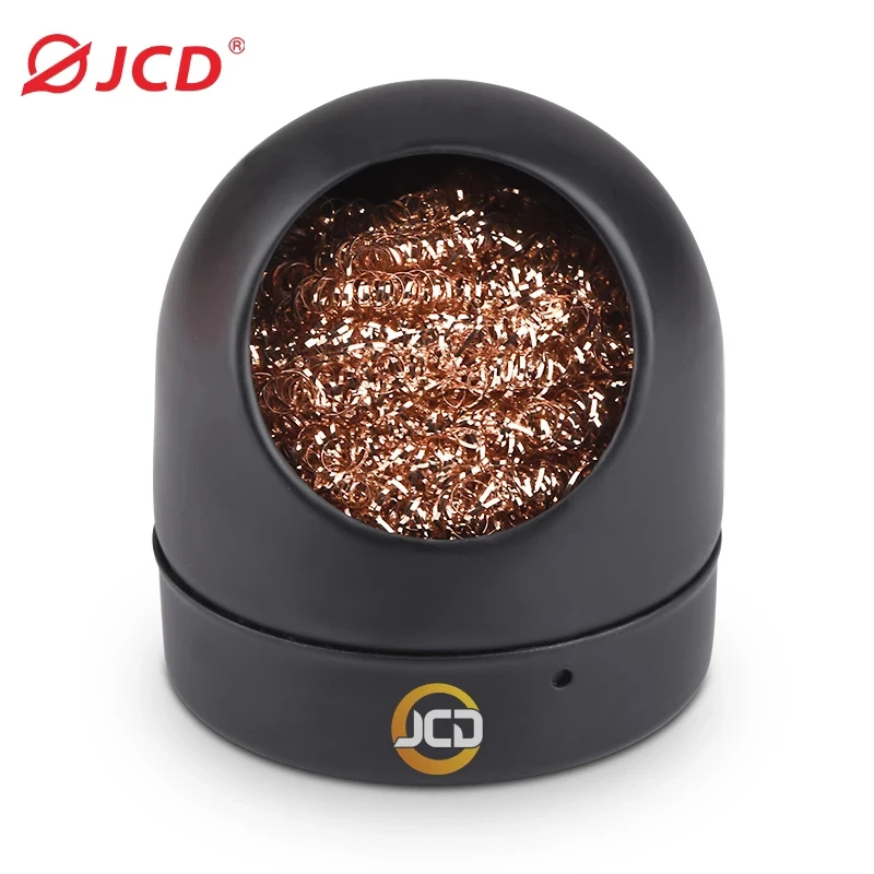 JCD Soldering iron tip cleaning mesh filter welding solder nozzle cleaner copper wire ball clean ball dross box Cleaning Ball soldering iron tip cleaner desoldering cleaning ball welding soldering iron mesh filter metal wire stand steel ball tin remover