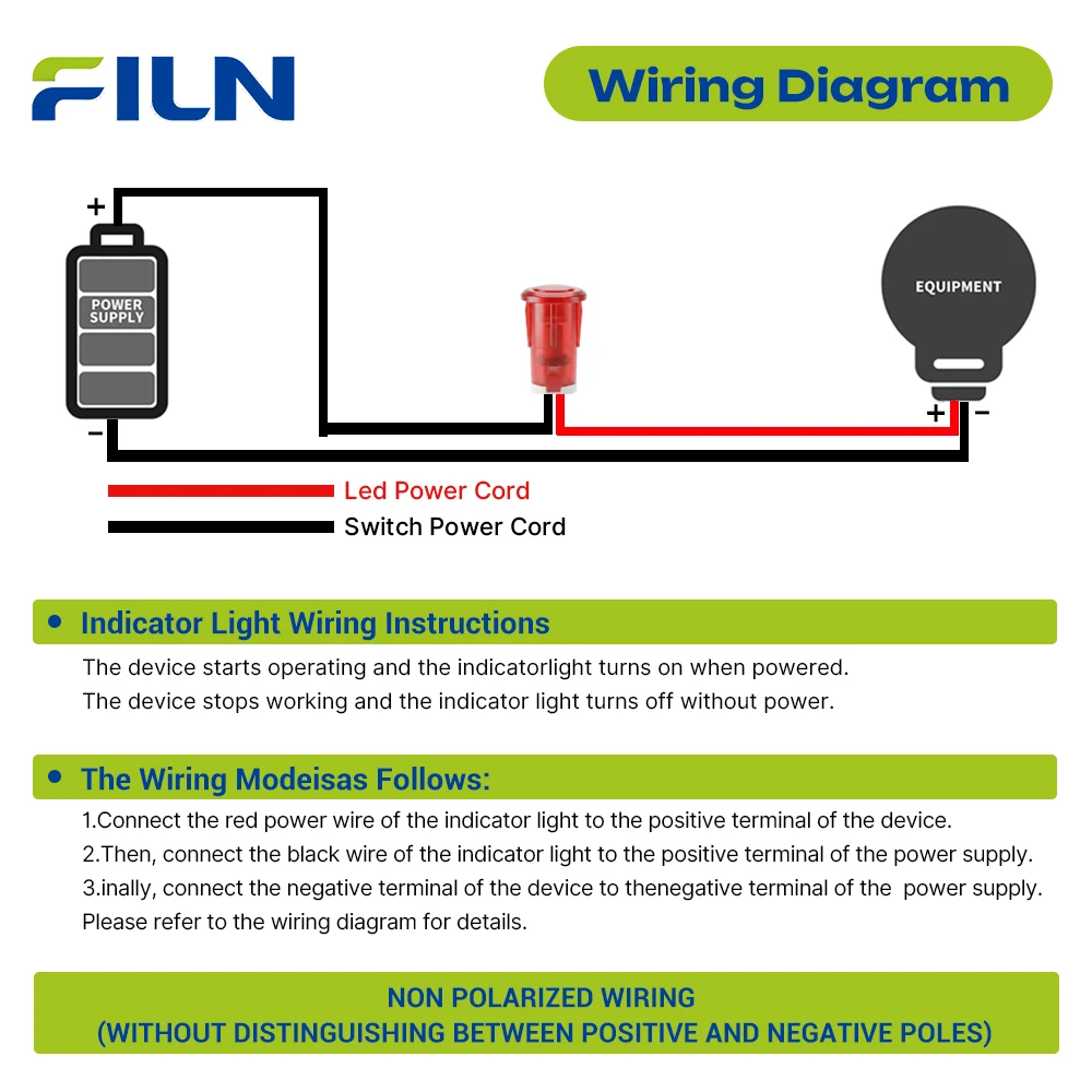 FILN 3PCS 12mm IP67 방수 경고등 LED 표시등 12v-24v 가정용 자동 애완동물 급수기 음수 제어판