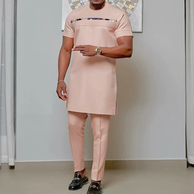 Olamide 2-piece  Short Sleeve Dashiki for Men - Image 2