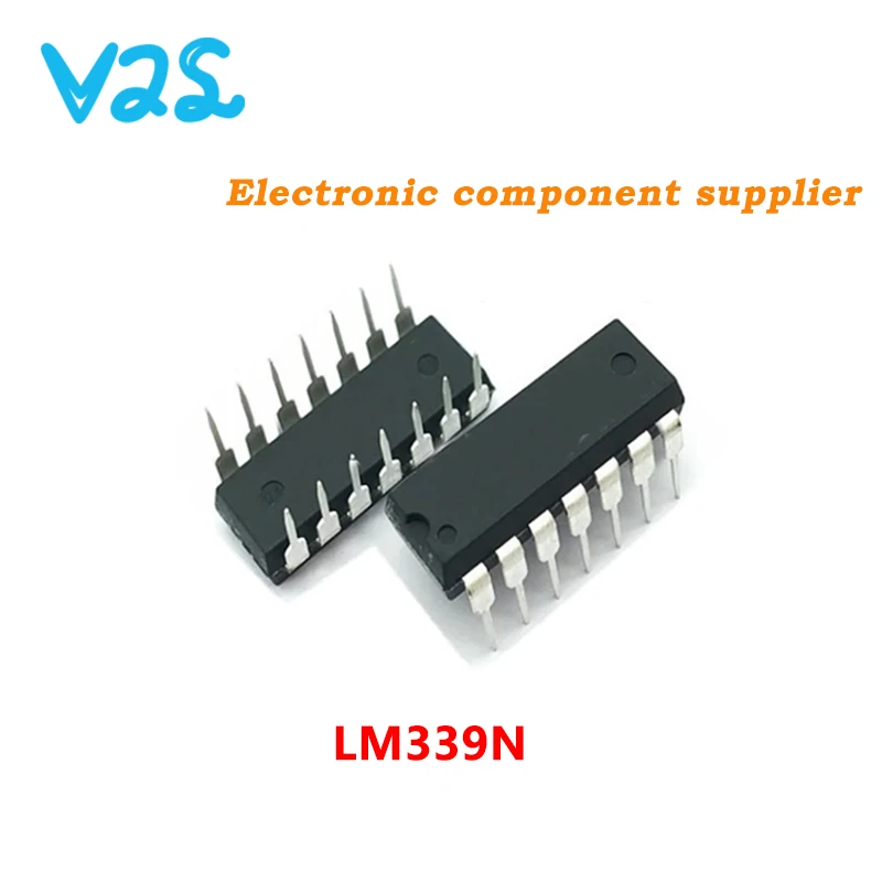 

(10pcs) 100% New LM339 LM339N DIP-14 Low-Power Low-Offset Voltage Quad Comparators IC