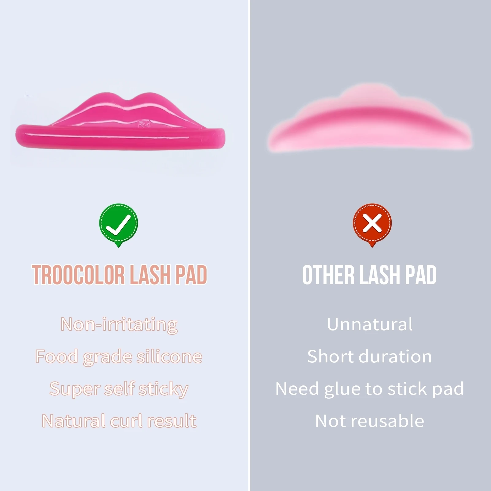 로만사 4쌍 글루프리 실리콘 속눈썹 펌 패드 스티키 래쉬 로드 쉴드 3D 속눈썹 컬러 액세서리 속눈썹 리프팅 도구