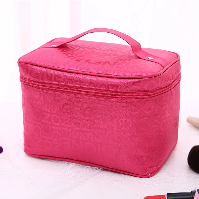 Borsa Cosmetica Da Viaggio In Pelle PU Rosa - Impermeabile, Portatile Per Donna