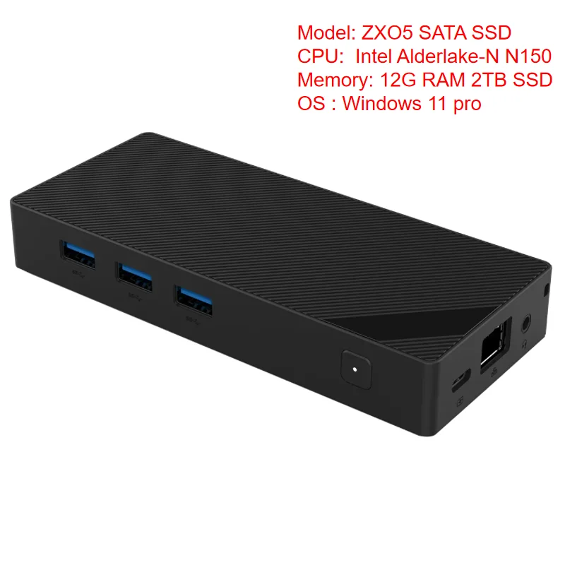 Quad Core ZX05 12th Gen Intel Alderlake-N N150 Windows 11 Pro 12GB