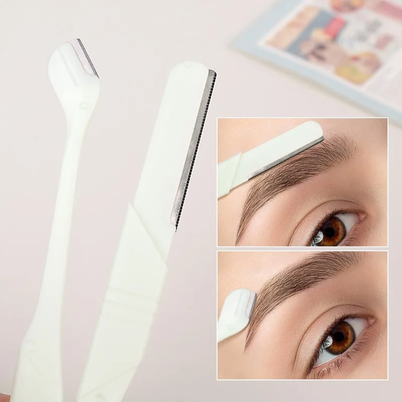 Eyebrow Trimmer Portable Double Head Protective Mesh Blade Shaver Eye Brow Epilation Hair Removal Cutters Safe Woman Makeup Tool 4