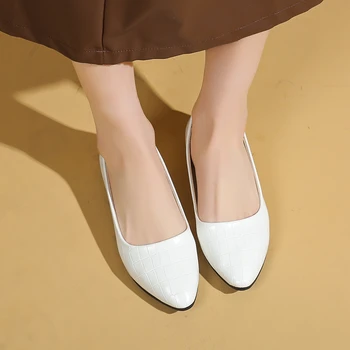 الربيع / الخريف أشار تو مثير مريحة عدم الانزلاق المرأة أحذية المشي المألوف جديد أنيق أحذية العمل خفيفة الوزن 6