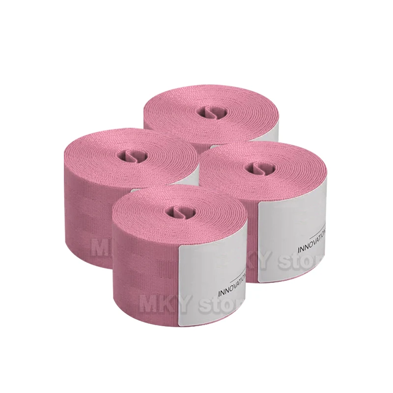 4 stücke Rote Kante Auto Sitz Gürtel Gurtband Polyester Sitz Runde Nylon Sicherheit Gurt 3,6 M 48 MM Auto sitz Umwandlung Auto Zubehör DIY – Detail 16
