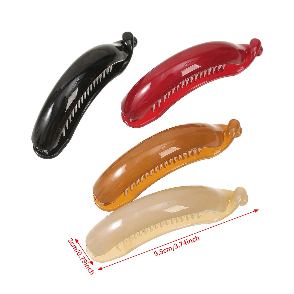 Banana Hair Claw Clips Clamp Barrettes For Women Korean Hairgrips Hairpin Girls Ponytail Hair Accessories Solid Color Headwear