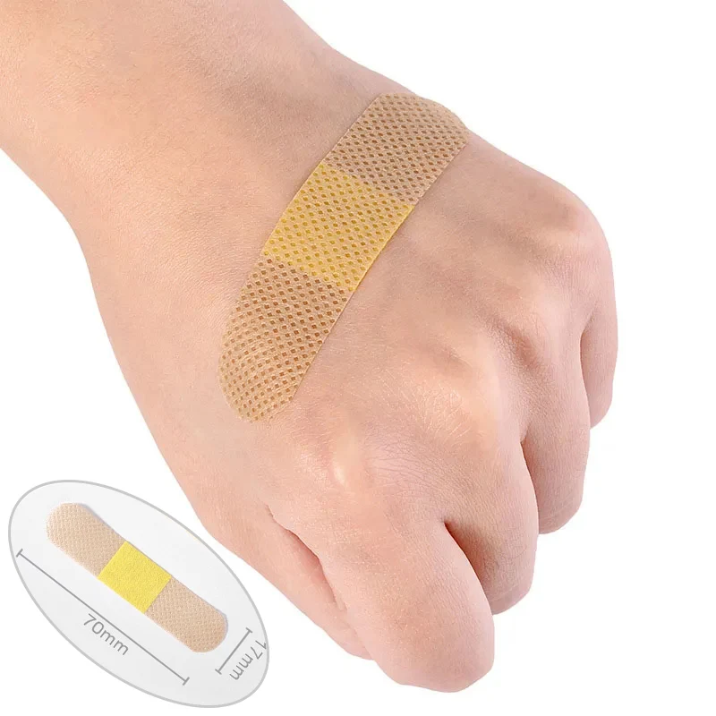 

100pcs/Pack Waterproof Non-Woven Fabrics Band Aid Wound Dressing Patches Tape First For Kids Aid Self-Adhesive Plaster Bandage